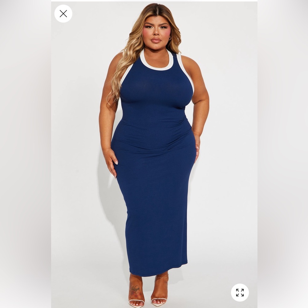 Fashion Nova Blue Maxi Dress